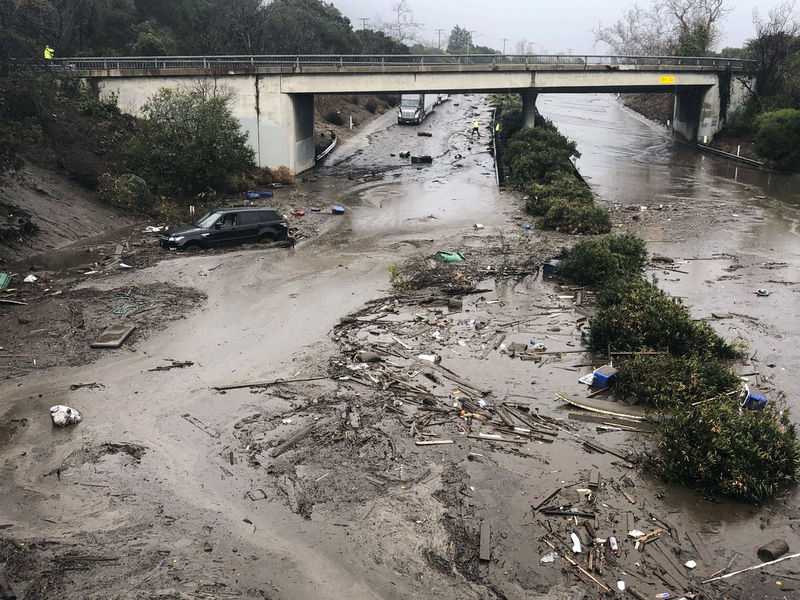 13 dead in S. California as rain triggers mudslides