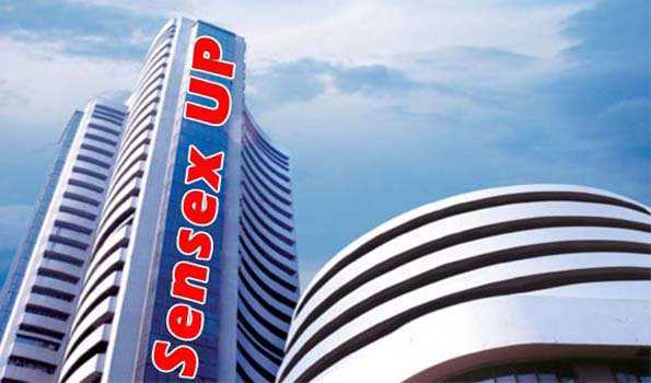 Sensex rises by 438.54 points on positive global cues