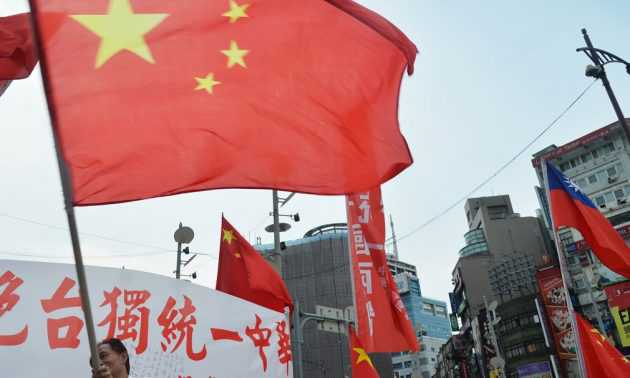 Sight of Chinese flags continues to rankle in Taiwan