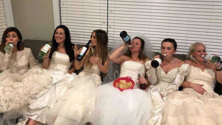 Woman Throws Divorce Party and Everyone Dons Their Wedding Dresses