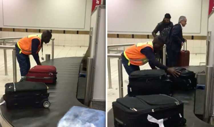 WATCH: Baggage handler shocks onlookers by doing this to suitcases
