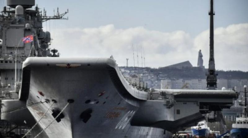 Russia's only aircraft carrier damaged after floating dock sinks
