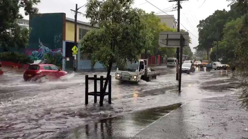 Sydney flooded in wild downpour