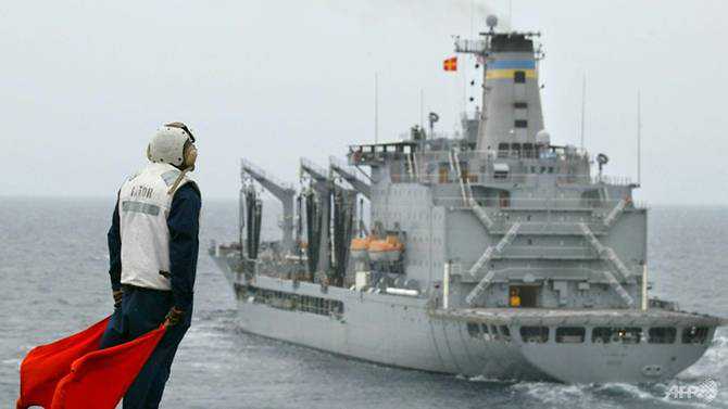 US Navy ships sail through Taiwan Strait