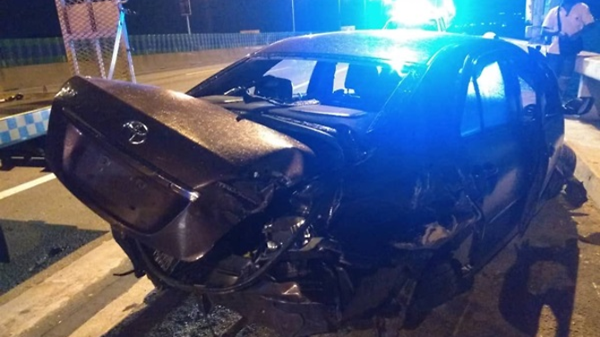 Police identify driver after car plunges off Penang Bridge following collision