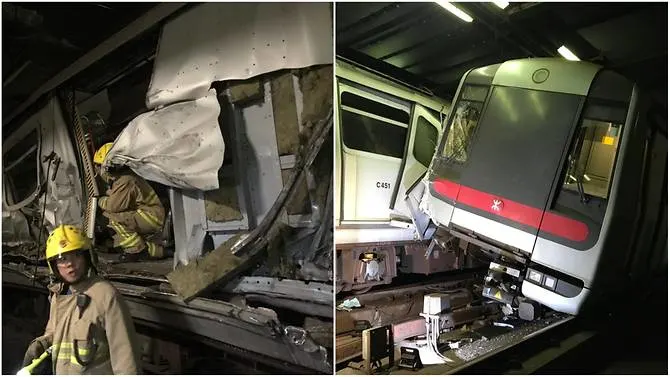 Hong Kong faces commuter chaos after MTR train collision