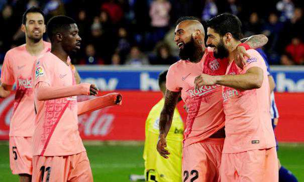 Barcelona on verge of Liga title after beating Alaves