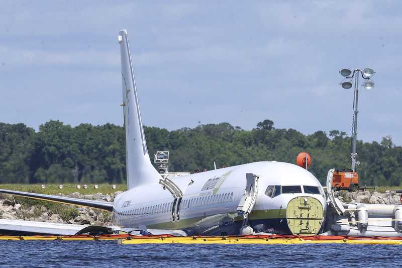 All survive as charter jet crashes into river
