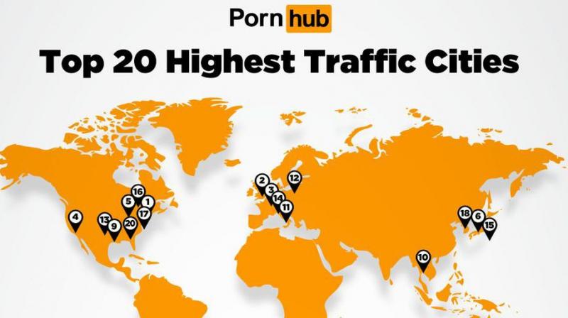 Pornhub’s Top 20 Cities report shows Indian porn is popular across the globe