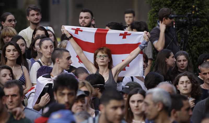 Georgians mark 3rd day of protest before Parliament
