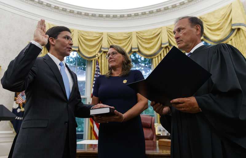 Esper is sworn in as defense secretary to succeed Mattis