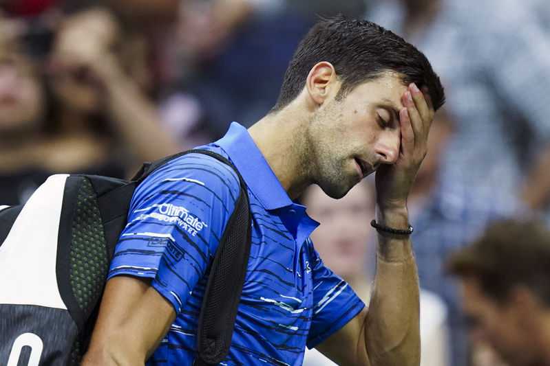 Djokovic exits Open with bad shoulder