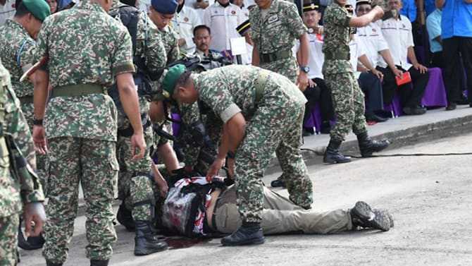 Malaysian commando shot dead in live-firing demo; police investigating