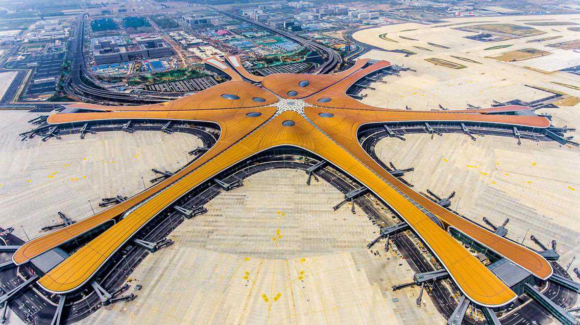 China's new $11bn 'starfish' airport, designed by Zaha Hadid, opens – in pictures