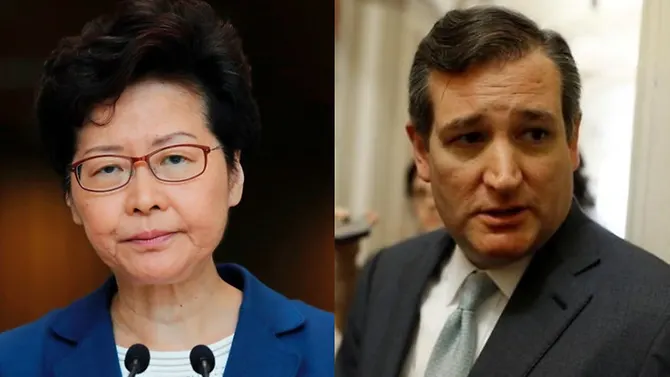 Hong Kong leader Carrie Lam ditches meeting Ted Cruz, says the US senator