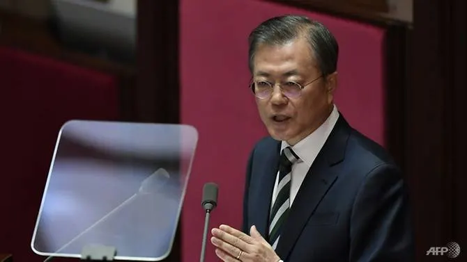 South Korea's Moon ups defence spending, urges North to talk