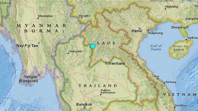 Strong earthquake strikes near Thai-Laos border