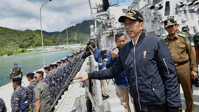 Indonesia's president visits Natuna island in waters disputed by China