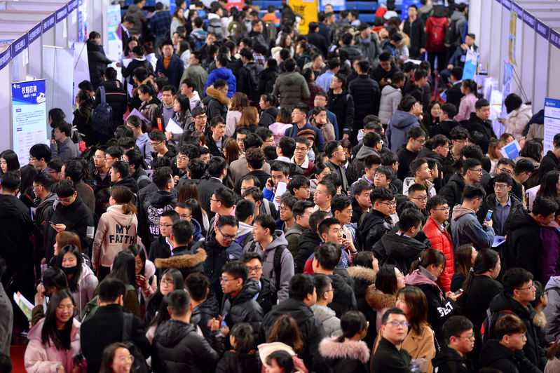 Virus hits China task market for record zero. of graduates