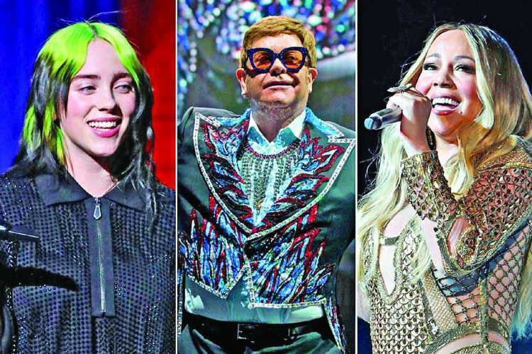 Elton, Billie, Mariah to web host a relief concert