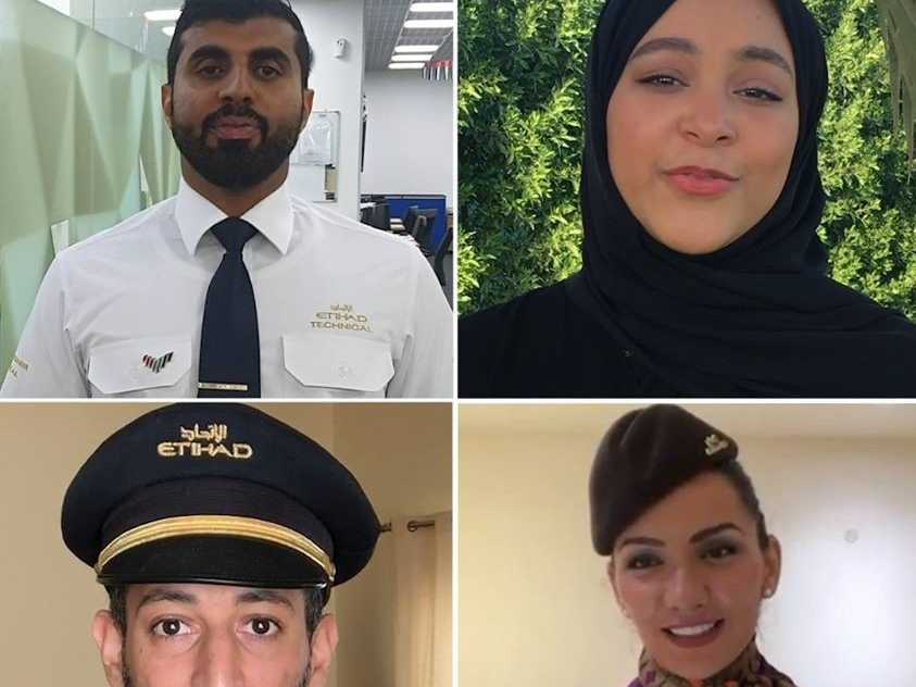 Watch: self-isolating Etihad pilots and crew sing UAE national anthem