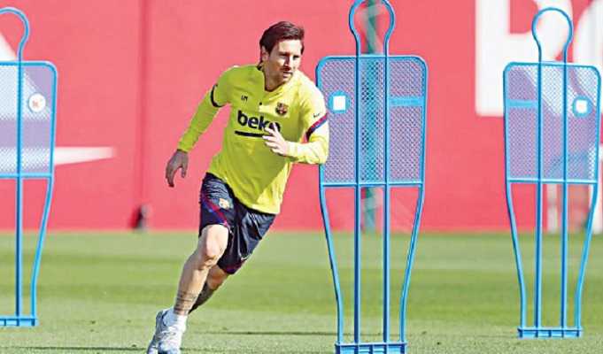 Messi back in Barca training ahead of Mallorca restart