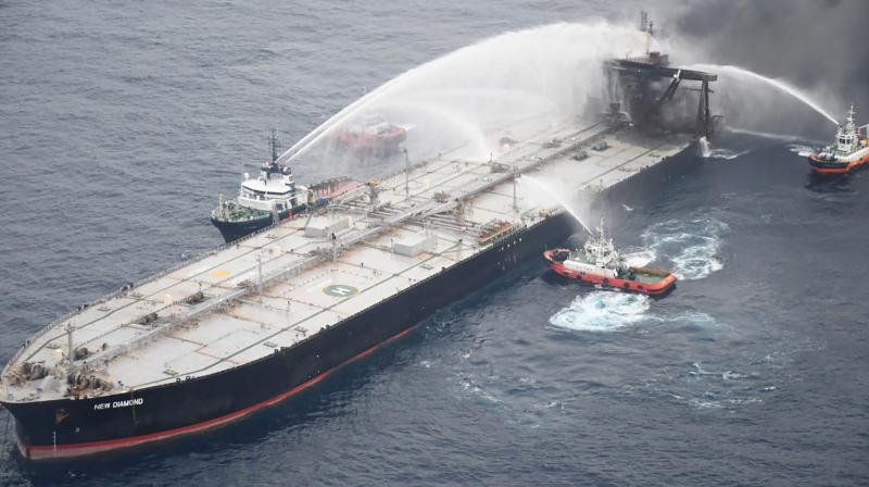 Sri Lanka navy fixes fuel leak on fire-stricken oil tanker