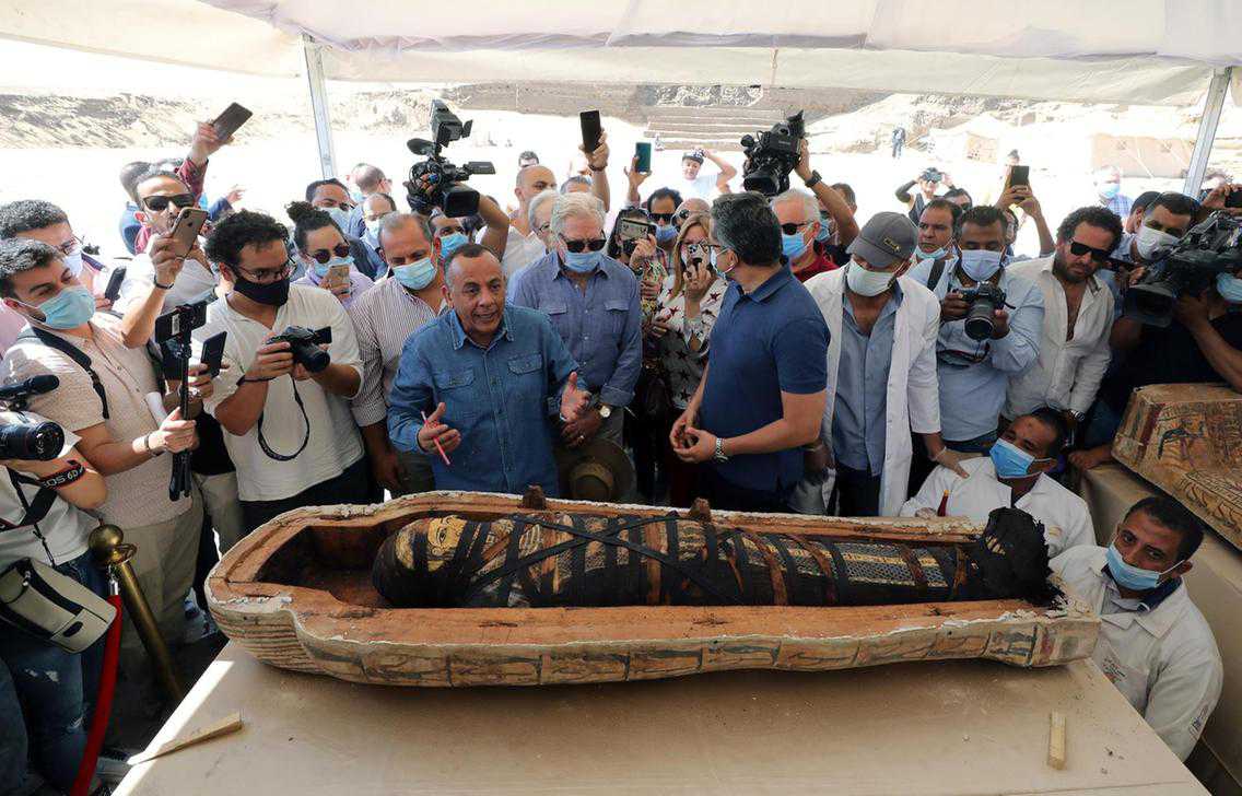 Egypt unearths a large number of 2,500-year-old coffins in major discovery