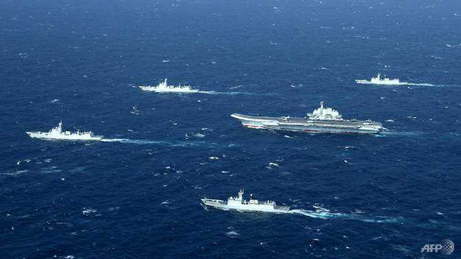 China says aircraft carrier group on way to South China Sea for drills