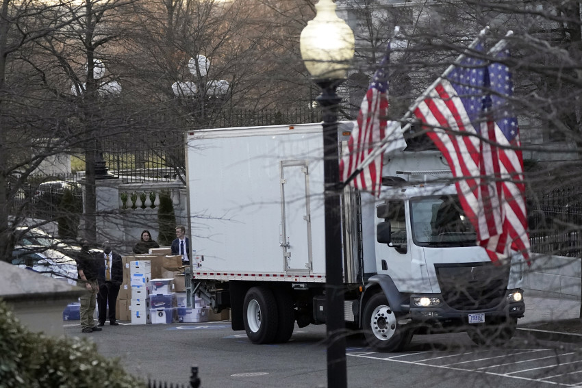 Inauguration Day is move in/out day at the White House