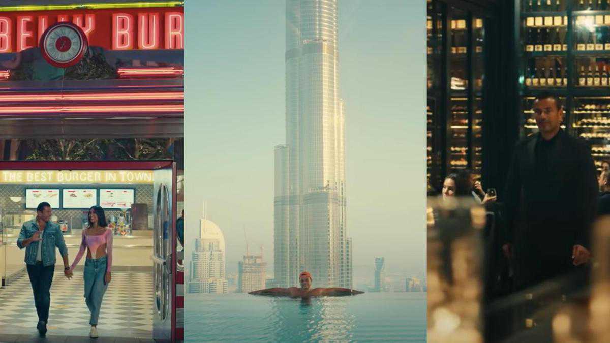 From Address Sky View to Warner Bros World: Amr Diab shoots advert for debut fragrance at UAE hot spots