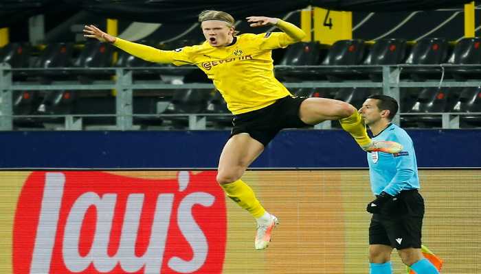 Haaland double fires Dortmund into Champions League quarter-finals