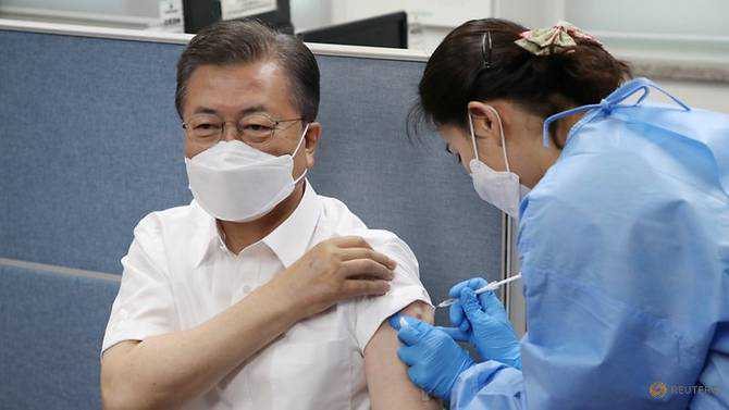 President Moon gets AstraZeneca shot as being South Korea expands COVID-19 vaccine drive