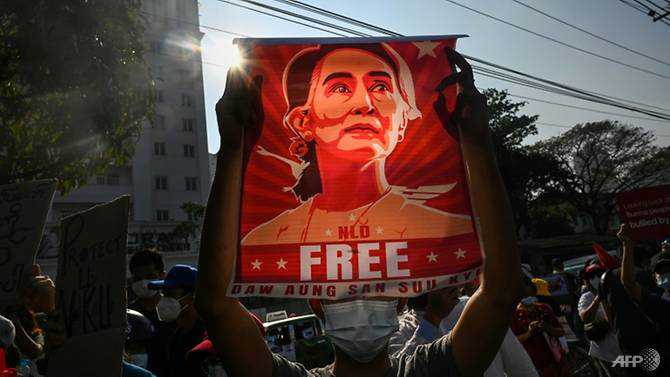 Myanmar's Aung San Suu Kyi back junta court on sedition charges