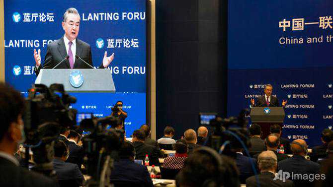 China touts role in UN peacekeeping, Middle East peace