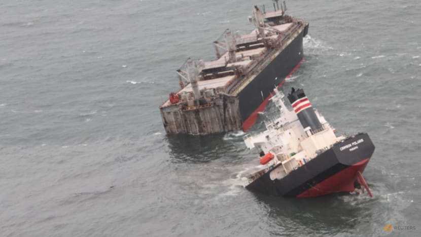 Ship sailing under Panama flag runs aground in northern Japan, oil leaking
