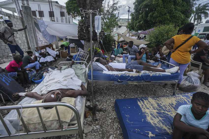 Tropical depression drenching earthquake-stricken Haiti