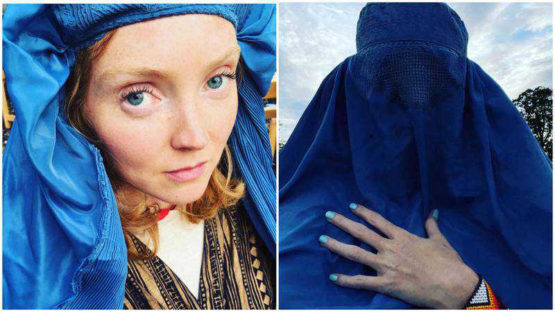 Lily Cole apologises after posting photos wearing an Afghan burqa on Instagram