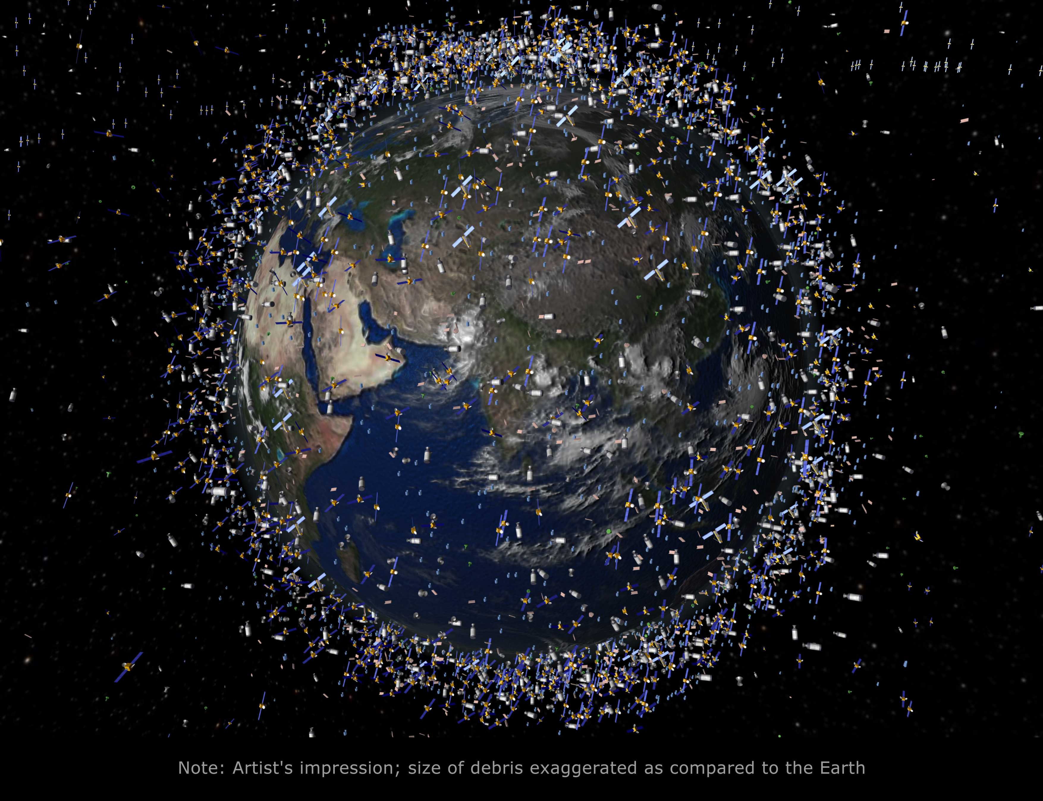 How many satellites are orbiting Earth?