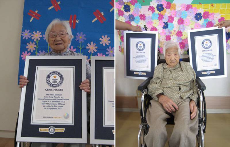World's oldest living twins aged 107 certified by Guinness World Records