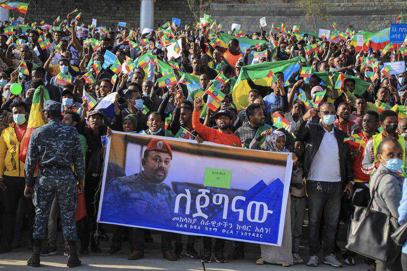 Ethiopia: Tens of thousands march for military campaign against rebel forces