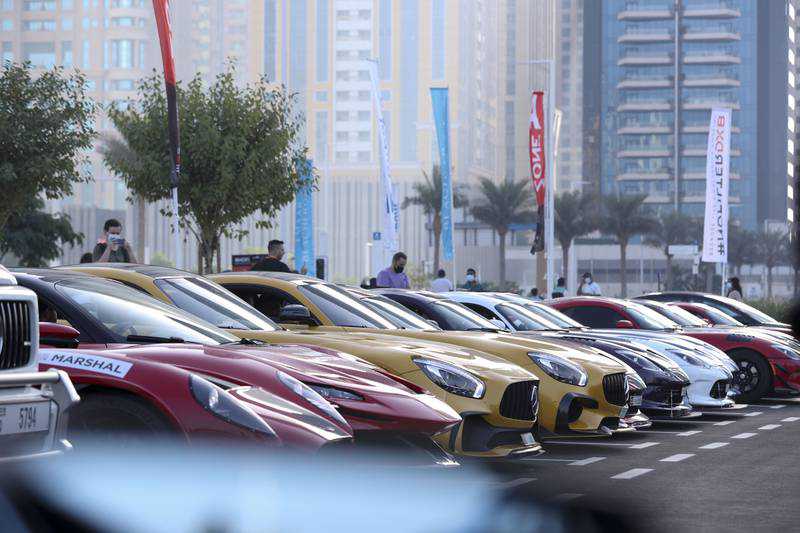 Maserati to Aston Martin: more than 200 supercars and motorbikes parade through Dubai