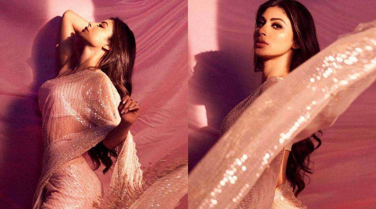 A sari girl forever: Mouni Roy jumps on the sequin bandwagon; see pics