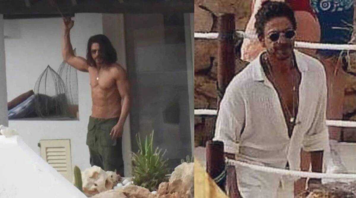Leaked photos from Pathaan sets has Shah Rukh Khan flaunting his eight pack abs