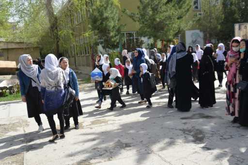 Devastated Afghan girls leave school hours after reopening