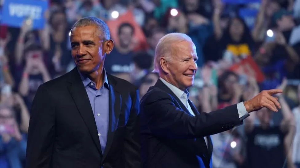 Duelling US presidents descend on key swing state Pennsylvania