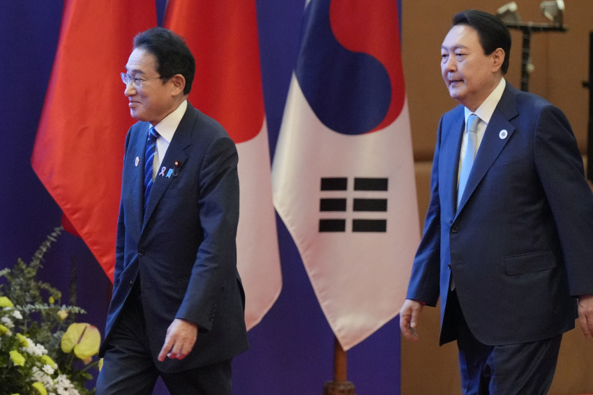 South Korea's Yoon calls for greater co-operation with China, Japan