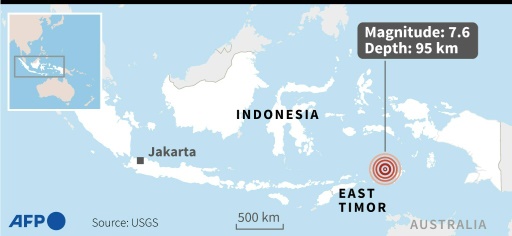 M7.6 earthquake hits off Indonesia