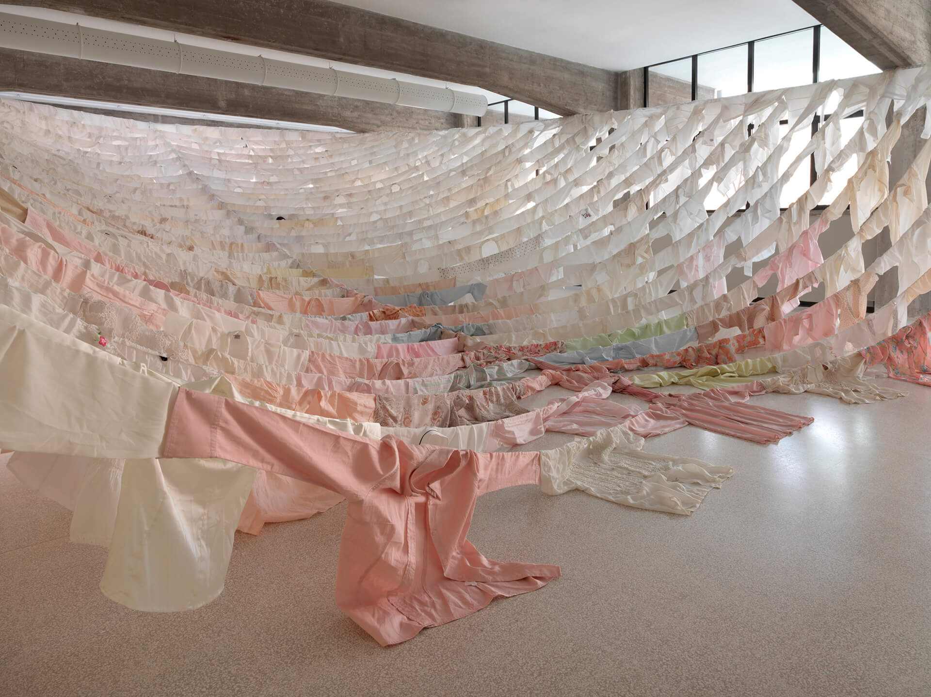 Textile-based installations by Kaarina Kaikkonen reimagine the urban architecture