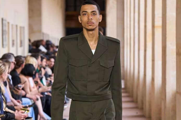 Givenchy offers eclectic mix from military to sharp suits